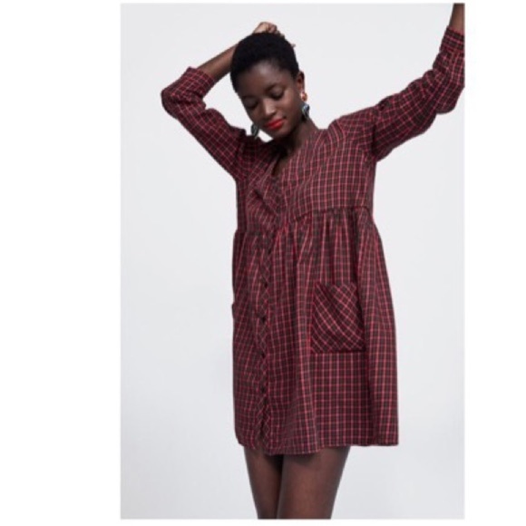 [Zara] Classic Check Dress - Picture 6 of 8